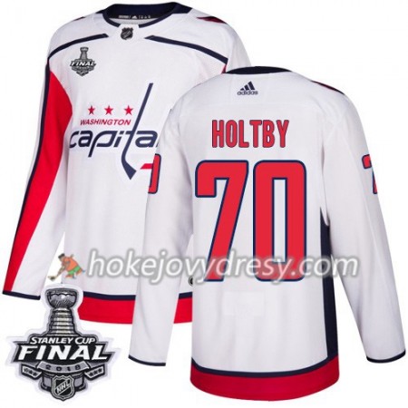Pánské Hokejový Dres Washington Capitals Braden Holtby 70 2018 Stanley Cup Final Patch Adidas Bílá Authentic